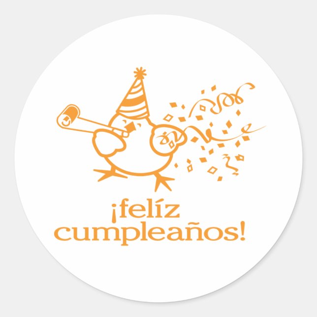 Adesivo Felíz cumpleaños! Parabéns! (Frente)