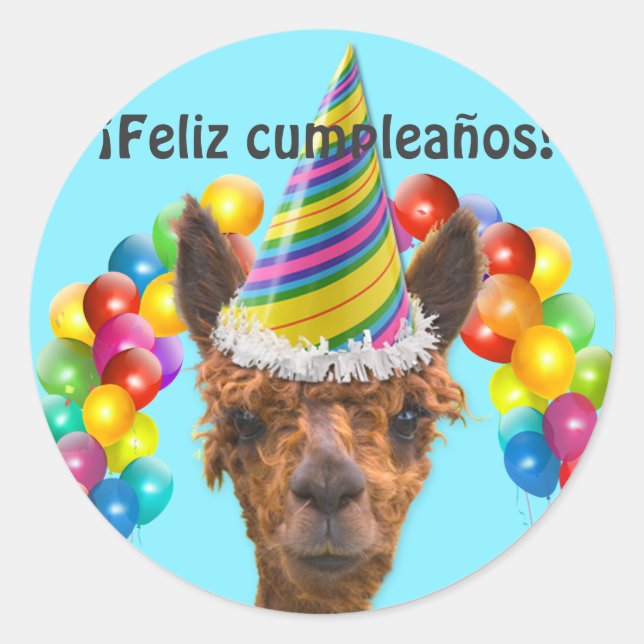Adesivo Feliz Cumpleanos Sticker (Frente)