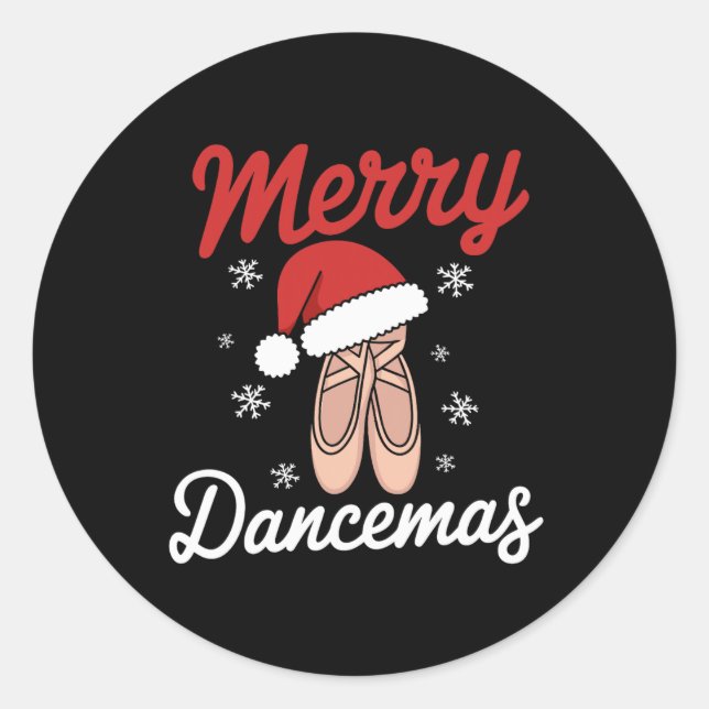 Adesivo Feliz Dancemas Balé Dançarino Professor Natal Dan (Frente)