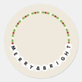 Adesivo Feliz De Bracelete E Natal Brilhante