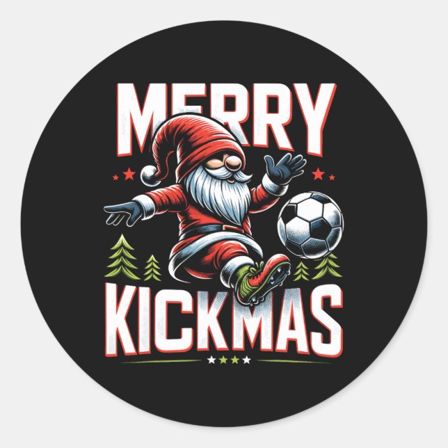 Adesivo Feliz de Gnomo do Futebol Kickmas (Frente)