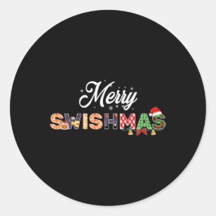 Adesivo Feliz de natal de basquete engraçado Mães de natal