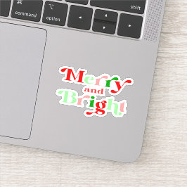 Adesivo Feliz de Natal e Vinheta de Natal brilhante