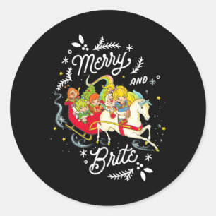 Adesivo Feliz De Natal Rainbow Brite E Brite Sleigh Rid