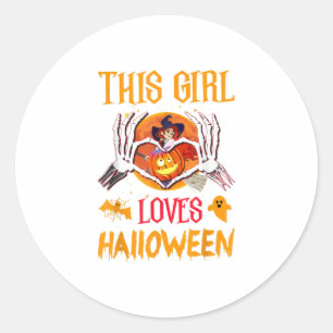 Adesivo Feliz Design de Figuras de Halloween