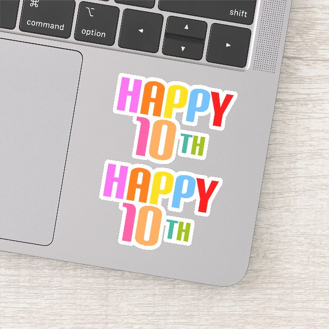 Adesivo Feliz dia 10 (Detalhe)