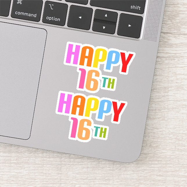 Adesivo Feliz dia 16 (Detalhe)