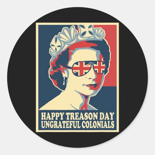 Adesivo Feliz Dia 4 De Julho De Coloni Britânico (Frente)