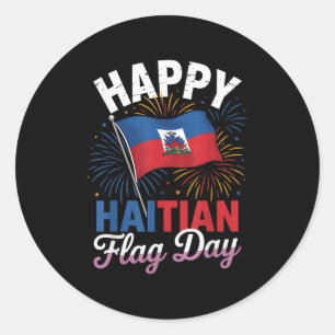 Adesivo Feliz Dia da Bandeira do Haiti Legal Mapa da Bande