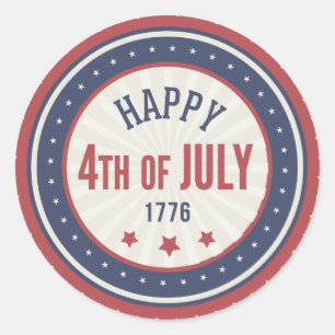 Adesivo Feliz Dia da Independência 4 de julho