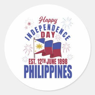 Adesivo Feliz Dia da Independência Filipinas Pinoy Filipin