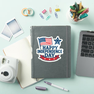 Adesivo Feliz Dia da Independência Vinheta Americana