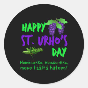 Adesivo Feliz Dia Da Rua Urho Novidade Do Gafanhoto Finlan