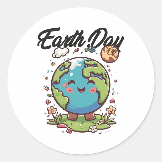 Adesivo Feliz Dia da Terra (Frente)