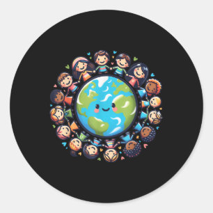 Adesivo Feliz Dia da Terra 2025 Crianças Legal do Dia da T