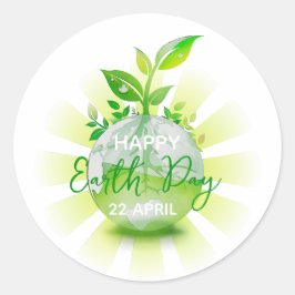 ADESIVO FELIZ DIA DA TERRA 2026 SALVE O PLANETA