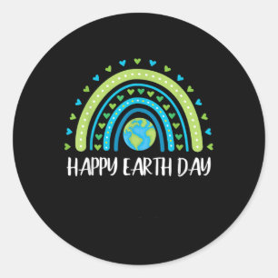 Adesivo Feliz Dia da Terra Arco-Íris Cuja Terra é Mulher