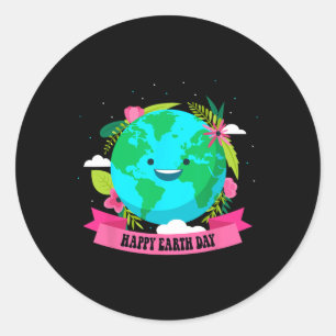 Adesivo Feliz Dia da Terra Camisa Terra Cura com Terra Flo