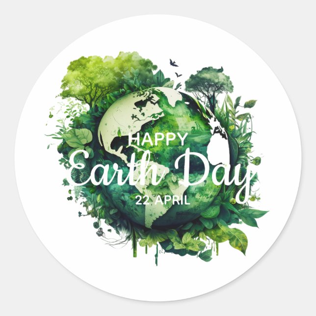 Adesivo Feliz dia da terra celebração 2026 (Frente)