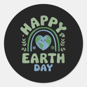 Adesivo Feliz Dia da Terra - Dia da Terra 2025 Cute Arco-í