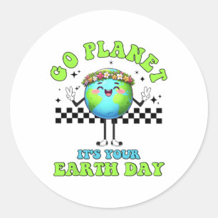 Adesivo Feliz Dia da Terra Feliz e Engraçado Terra com Ter