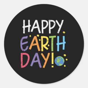 Adesivo Feliz Dia da Terra Homens Ambientalistas Mulheres