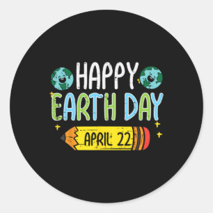 Adesivo Feliz Dia da Terra Lápis 22 de abril, Professores
