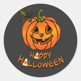 Adesivo Feliz Dia das Bruxas | abóbora | milho doce