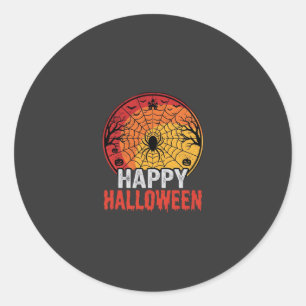 Adesivo Feliz Dia das Bruxas Desenho de Teia de Aranha Vet
