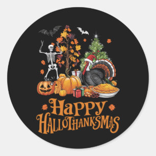 Adesivo Feliz Dia das Bruxas Feliz Hallothanksmas