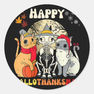 Adesivo Feliz Dia das Bruxas Felizes de Hallothanksmas
