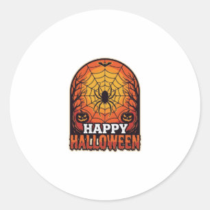 Adesivo Feliz Dia das Bruxas Teia de Aranha Desenho de Gra