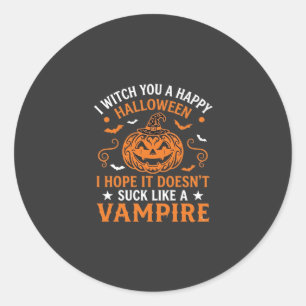 Adesivo Feliz Dia das Bruxas Vampiro Abóbora Bruxa Chapéu
