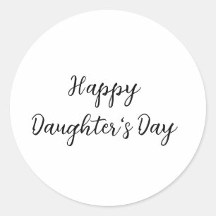 Adesivo Feliz dia das filhas é.ple texto de nome mínimo pa