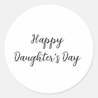 Adesivo Feliz dia das filhas é.ple texto de nome mínimo pa