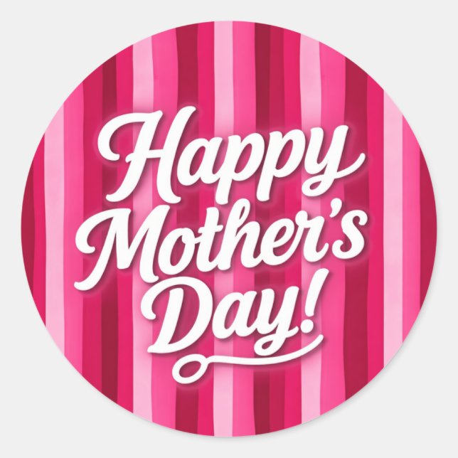 Adesivo Feliz Dia das Mães (Frente)