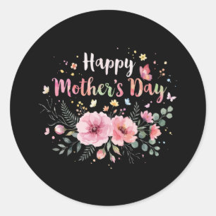 Adesivo Feliz Dia das Mães 2026 Floral Fofo para Mulheres