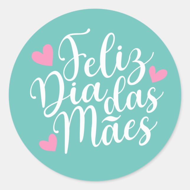 Adesivo Feliz Dia Das Mães Dia de as mães Feliz | Vinheta (Frente)