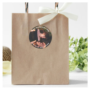 Adesivo Feliz Dia das Mães Foto Personalizada Mãe-Meu Melh