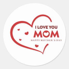 Adesivo Feliz Dia das Mães Sticker Redondo Clássico