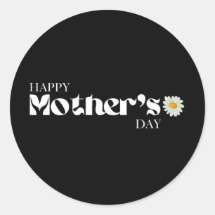 Adesivo Feliz Dia das Mães - Tipografia Floral Elegante