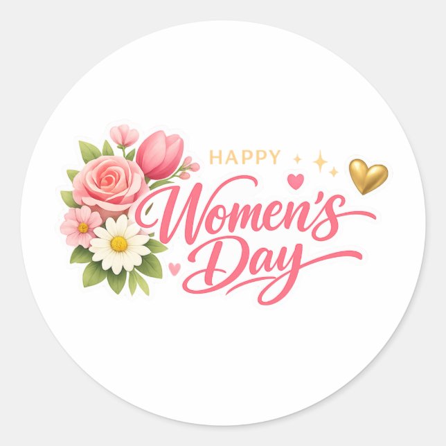 Adesivo Feliz Dia das Mulheres (Frente)