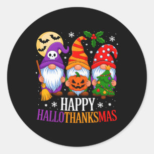 Adesivo Feliz Dia de Ação de Graças dos Gnomos de Hallotha