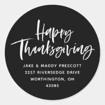 Feliz Dia de Ação de Graças, moderno endereço de r