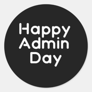 Adesivo Feliz dia de administração. Dia dos profissionai