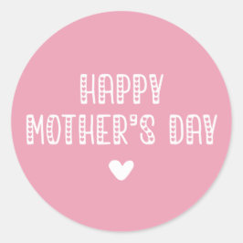 Adesivo Feliz Dia de as mães! | Dia de as mães de tipograf