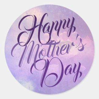 Adesivo Feliz Dia de as mães em Roxo