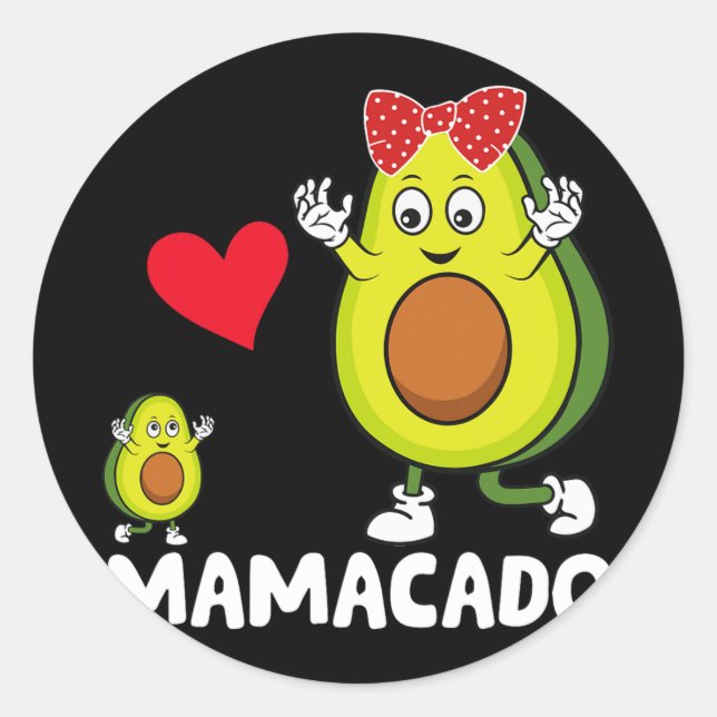 Adesivo Feliz dia de as mães Mamãe Melhor Mãe Avocado Mama (Frente)