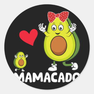 Adesivo Feliz dia de as mães Mamãe Melhor Mãe Avocado Mama