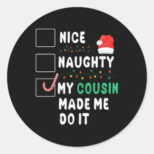 Adesivo Feliz Dia De Natal, Bela travessura Que Meu Primo